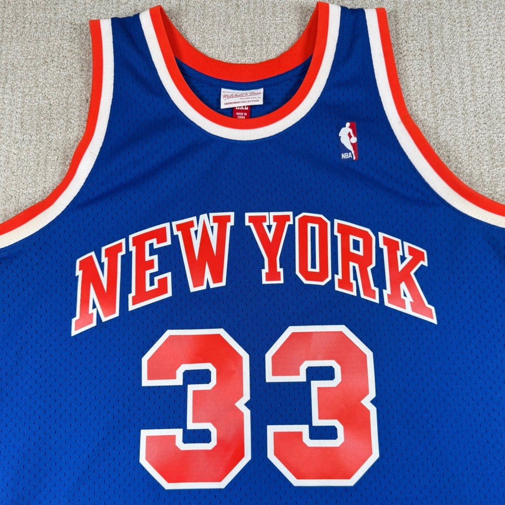 Mitchell & Ness Mens 2XL New York Knicks Patrick Ewing Blue #33 1991-92 Jersey